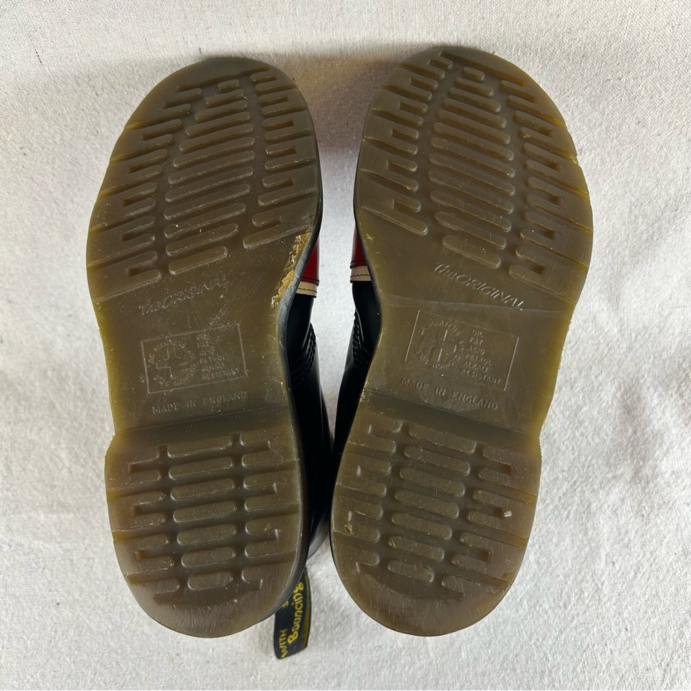 Dr. Martens 6UK (8US Women) Black VINTAGE UNION JACK Boots Made in England - Picture 6 of 16